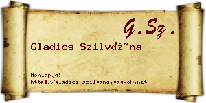 Gladics Szilvána névjegykártya